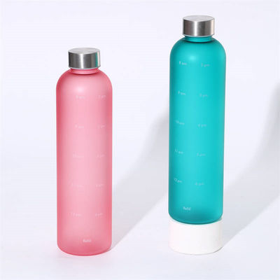 購入 スタイリッシュ グラディエント アウトドア 大容量 スポーツ 凍結 プラスチック 水瓶 1リットル 1000ml 飲み物 ボトル BPA 無 銅蓋付き セーフ online manufacture