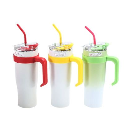 購入 大容量 食品級 ダブルウォール 40 オンス ハンドルとストローのカスタム真空隔離タンブラー 飲み物を冷たく温める OEM / ODM online manufacture