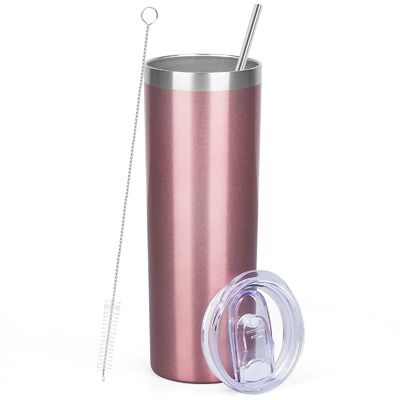 購入 絶好の保温器 600ml 薄いステンレススタール ストレート空白 20オンス 蓋とストローの保温器 個別プレゼントボックス online manufacture