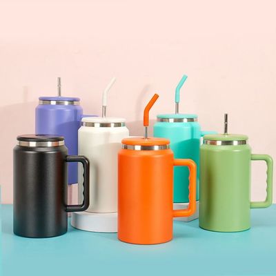 購入 カスタムカラー 食品グレード 50オンス ステンレス タンブラー 掃除 隔熱 コーヒータンブラー 漏れなし ストローハンドル 飲み物を冷たく熱く保つ 12-24 時間 online manufacture