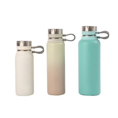 購入 500/700/1000ml ステンレス鋼水瓶 1リットル シリコンストラップ ポータブル スポーツ ダブルウォール ステンレス鋼 真空隔熱水瓶 online manufacture