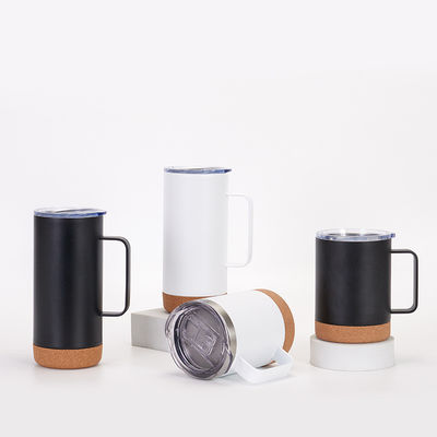 購入 漏れ防止 480ML 直のカスタム 真空隔熱 トンブル器 食器洗浄機 安全 ステンレス コーヒー カップ ハンドル コルク 底 旅行 カップ ユニバーサル サイズ online manufacture