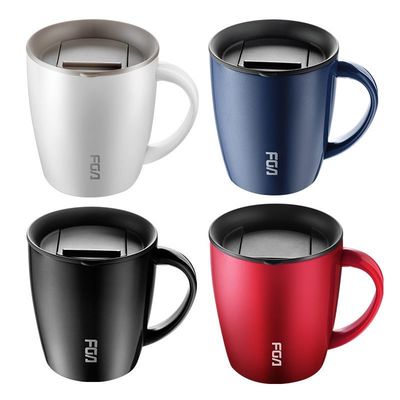 購入 カスタム カラー ダブルウォール 熱不oxidable スチール カフェカップ 380ml 断熱 コーヒー旅行カップ ハンドル 優雅なデザイン 良好な熱隔熱 online manufacture