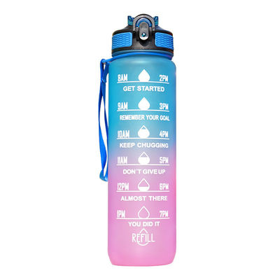 購入 トライタン32オンス 動機付け用水瓶 BPAフリー 550/750/1000ML スポーツタイムトラック 水瓶 広口 漏れ防止 ファッション クリスマスプレゼント online manufacture