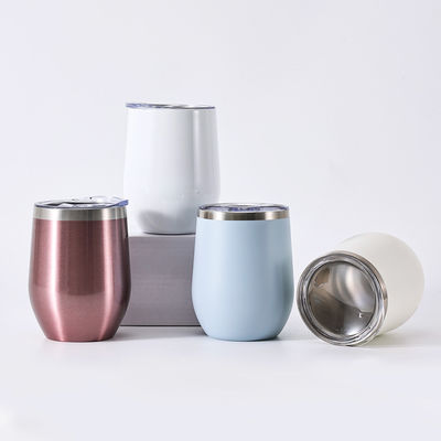 購入 卸売 12 パック 12オンス ステンレス ステンレス ワイン ガラス トンブル 蓋とストロー 真空隔熱コーヒーカップ 冷たい熱い飲み物 online manufacture