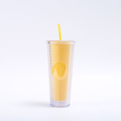 購入 DIY 蓋とストローの詰め込みタンブラー 再利用可能なプラスチックアクリルカップ 双壁の虹彩色の旅行タンブラー 冷たい水 スムージー 広い口 漏れ防止 online manufacture