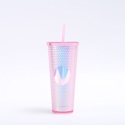 購入 DIY オーダーメイド用の蓋ストロー付きのアイリスセントステッドダブルウォール プラスチックタンブラー 氷コーヒー 水 BPA 無 online manufacture