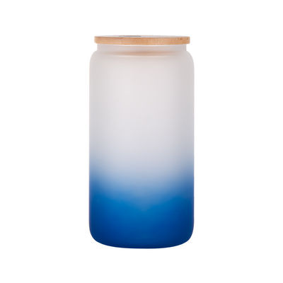 購入 サブライメーション ガラス缶 凍った空白 18oz バンブー蓋と透明ガラス ストロー ビール缶 広口ボトル トンブルカップ 氷コーヒーカップ ソーダ 飲料 ビール online manufacture