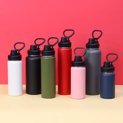 購入 32 OZ 絶縁水瓶 紫色 大型金属 絶縁不鋼水瓶 大型スポーツ旅行水瓶 2つの蓋付き 絶縁熱カップ online manufacture