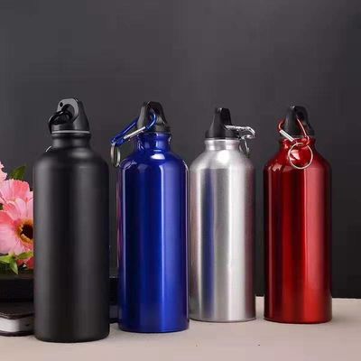 購入 750ml 水瓶 カラビナー付き ポータブル アルミ水瓶 漏れ防止水槽 徒歩旅行 屋外スポーツ ジム フィットネス online manufacture