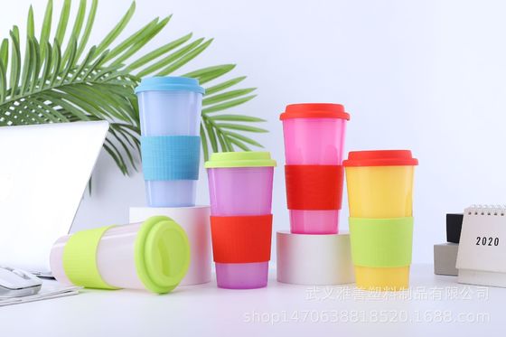 購入 二重層プラスチック 16オンス 大容量 コーヒー ユニセックス カップ マカロン カラー ドリンク 直流 カップ online manufacture
