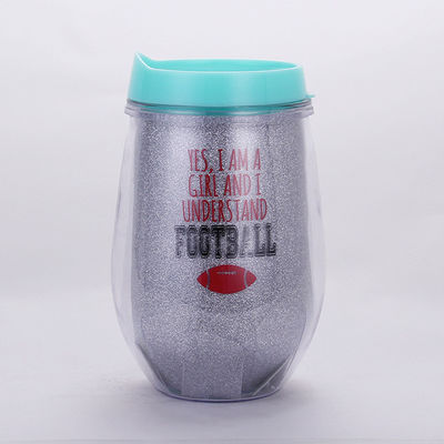 購入 300ml 二重構造 卵型 プラスチックカップ U字型ストロー付き PETグリッター用ストロー付属 online manufacture