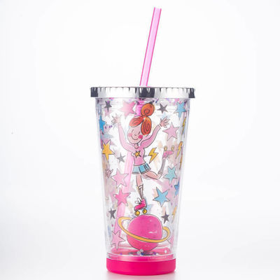 購入 アンチリーク DIYステッカー ストローカップ ポータブルと便利な飲み物カップ 高性能の学生用プラスチックカップ online manufacture