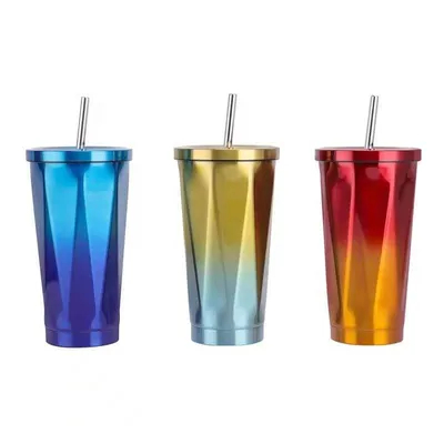 購入 子供用 ダブルウォール 隔熱 304 ステンレス ストローと蓋付き オーダーメイド ロゴ印刷 オンライン製造