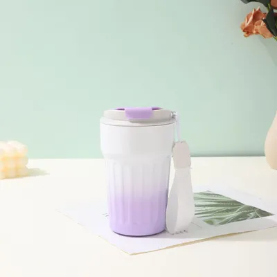 購入 380ml 良い価格 ファッショナブル グラデント ダブルウォール カフェカップ 旅行用真空瓶 オンライン製造