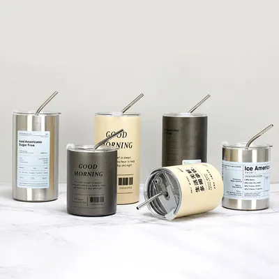 購入 ホットセール キャンプ オーム エステティック 旅行 コーヒー カップ ステンレス ステンレス ストロー付き サーモス カップ オンライン製造