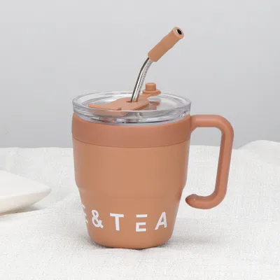 購入 オフィスと家庭 ステンレスステール 絶縁用カップ/タムラー 蓋とストロー付き 直接飲酒またはストローオプション オンライン製造