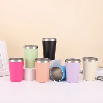 購入 8oz/12oz カスタマイズド ダブルウォールステンレス鋼カップ ステンレス鋼 真空隔離タンブラー プラスチックBPAフリー蓋付き 清掃が簡単 オンライン製造