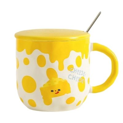購入 可愛いチーズ漫画 セラミックカップ カップル 学生 飲酒カップ クリエイティブな花のカップ オフィスコーヒーカップ オンライン製造