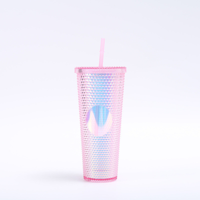 購入 DIY オーダーメイド用の蓋ストロー付きのアイリスセントステッドダブルウォール プラスチックタンブラー 氷コーヒー 水 BPA 無 オンライン製造