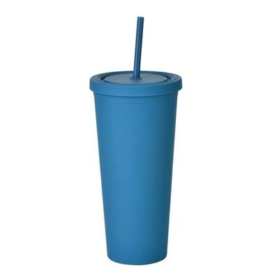 購入 RTS 24oz AS/PS 素材 カスタムプリント プラスチック タンブラー 再利用可能な 双壁 プラスチック カップ ストロー キャンディ カラー 滑らない 環境 フレンドリー オンライン製造