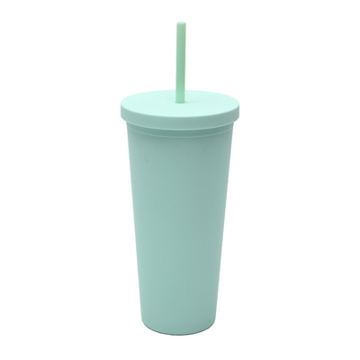 購入 広口 単壁 24 オンス プラスチック タンブラー 透明 カスタム プラスチック タンブラー カップ ストロー と 蓋 の 量 標準 サイズ カップホルダー フレンドリー オンライン製造
