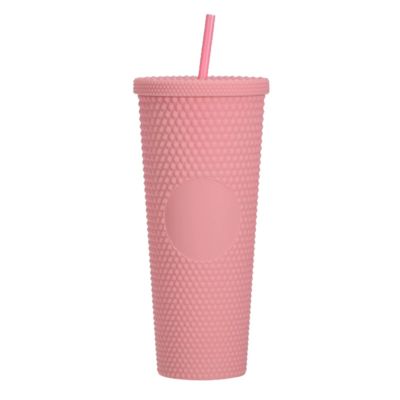 購入 710ml Large Capacity Double-layer Plastic Straw Cup Factory Direct Supply Creative Portable Durian Prickly Diamond Style オンライン製造