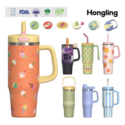 購入 Amazon 国境を越えた 30oz/40oz/50oz 車用カップ カスタムアイスカップ 大容量ストローハンドル断熱カータンブラー オンライン製造