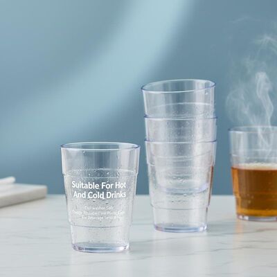 購入 温かい飲み物と冷たい飲み物に適した プラスチック製のタンブラー 食器洗浄機 安全な耐久性のある再利用可能な透明なプラスチックカップ 飲料サービス オンライン製造