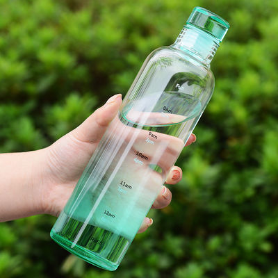 便利 大容量 持続可能 シンプル 時間 思い出 水瓶 高透明度 厚い 透明 ガラス 飲料 ボトル 500ml/750ml