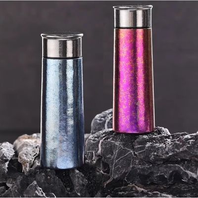 ポータブル エレガント 超軽量 メタル 水瓶 タイタン エクスプローラー フラスク ハンマー仕上げ 360ml アドベンチャー 水瓶 優れた耐腐蝕性
