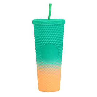 24オンス 詰め込みのタブラー 鮮やかなピンク アイスコーヒーカップ 蓋付き 再利用可能 24オンス タブラー 蓋付き ストロー 再利用可能 アイスコーヒーカップ ブリングカップ