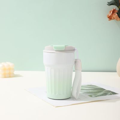 防水蓋付き隔熱コーヒーカップ 再利用可能なコーヒーカップ 旅行カップ 13 OZ カフェ 旅行カップ,ダブルウォール カフェ カップ,ステンレス スチール カフェ カップ ホット コールド ドリンク用