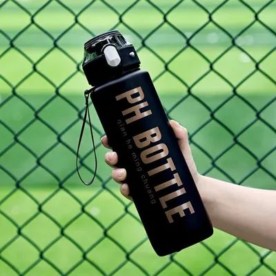 BPAフリー 1000ml 1リットル シッパーウォーターボトル 大人用 ストロー付き グラデーションカラー 32オンス 大容量 多色 再利用可能 無臭