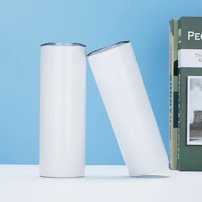 薄い20oz ストレートステンレス鋼 白いタブラー 熱プレス印刷機のための金属ストロー