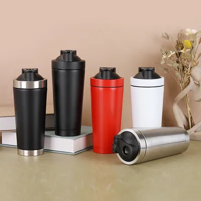 ステンレスステール プロテインシェイカ ボトル 27.0 Fl オンス 絶縁 漏れ防止 BPA 無 徒歩