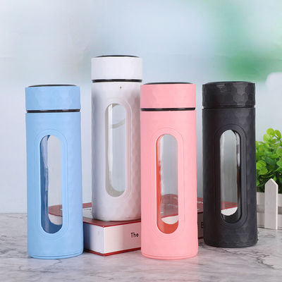 オーダーメイド 軽量 可愛い エコフレンドリー 400ml ガラスボトル BPAフリー ダブル層ガラス 温水ボトル 熱い飲み物 高H2濃度