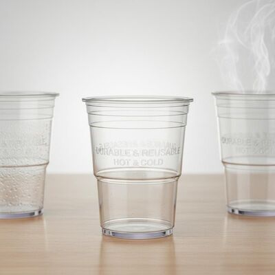プラスチック 清潔 温か冷たい飲み物に適した 耐久性のある再利用可能なカップ 商業食品サービスやイベントに最適