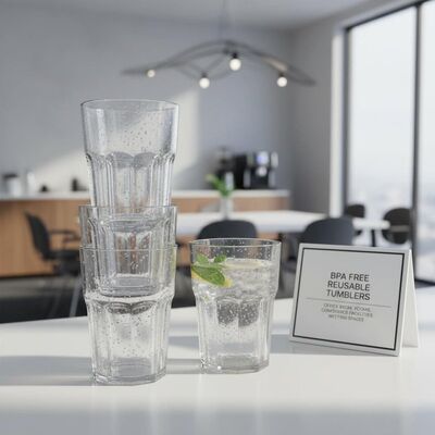 BPA のないプラスチック製 トンバー リユース可能な実用的なオプション オフィス休憩室 会議施設 会議スペース